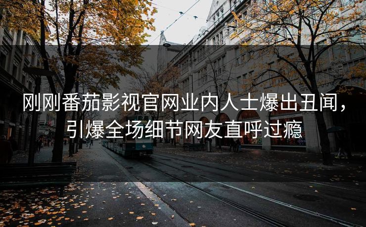 刚刚番茄影视官网业内人士爆出丑闻，引爆全场细节网友直呼过瘾